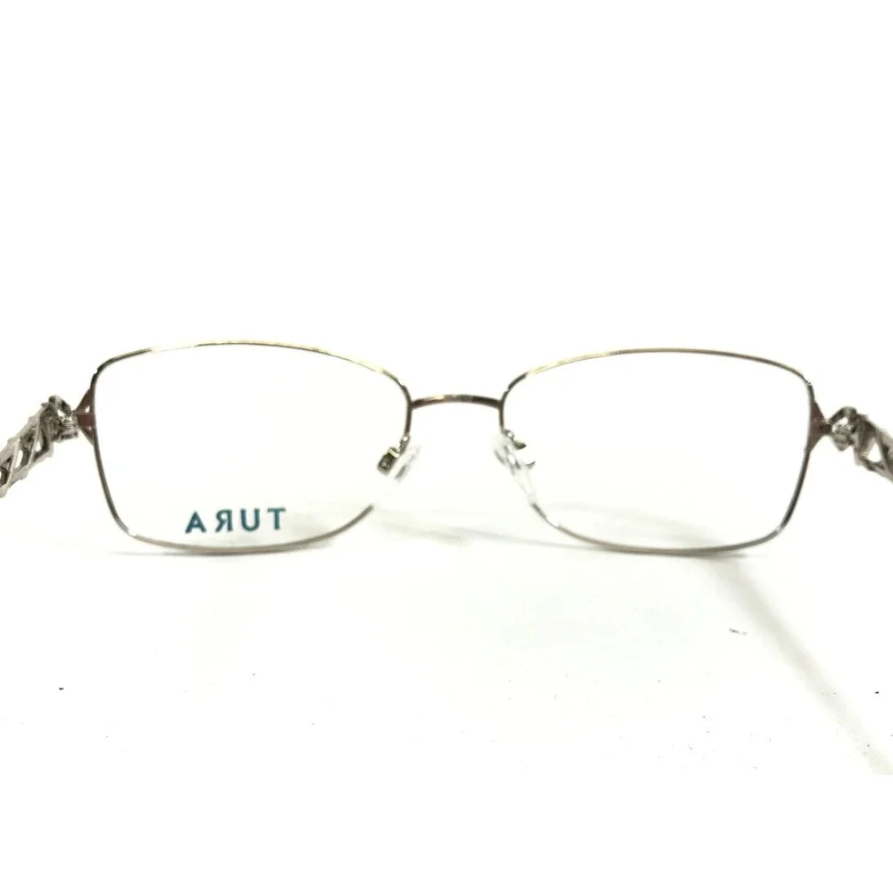 Tura Eyeglasses Frames R235 LIL Lilac Silver Cat Eye Wire Rim 55-17-140